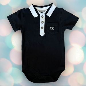 Calvin Klein Baby Boy’s Collared Bodysuit Size 6-9 Months